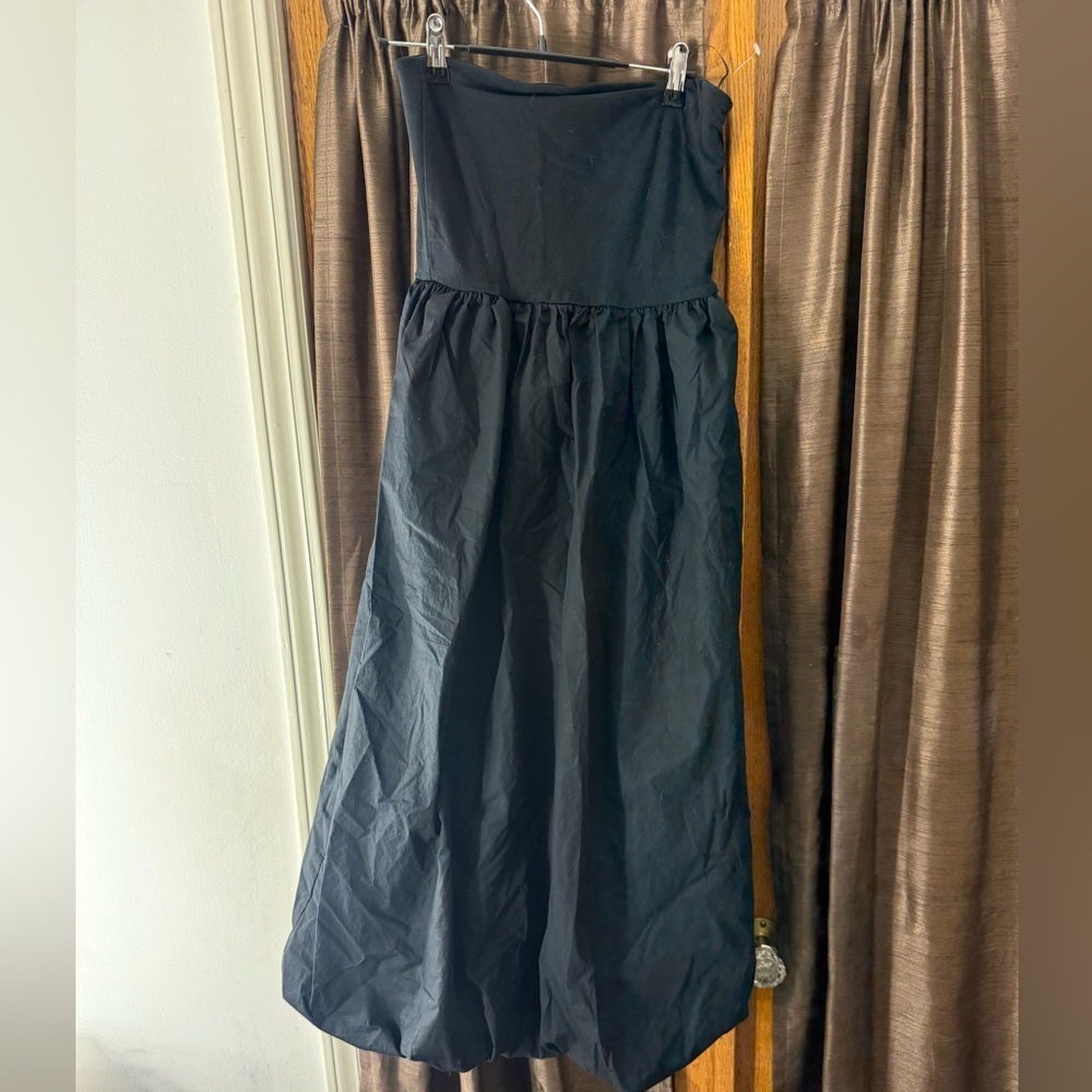 Sincerely Jules Black Strapless Midi Dress Size M Cocktail Party